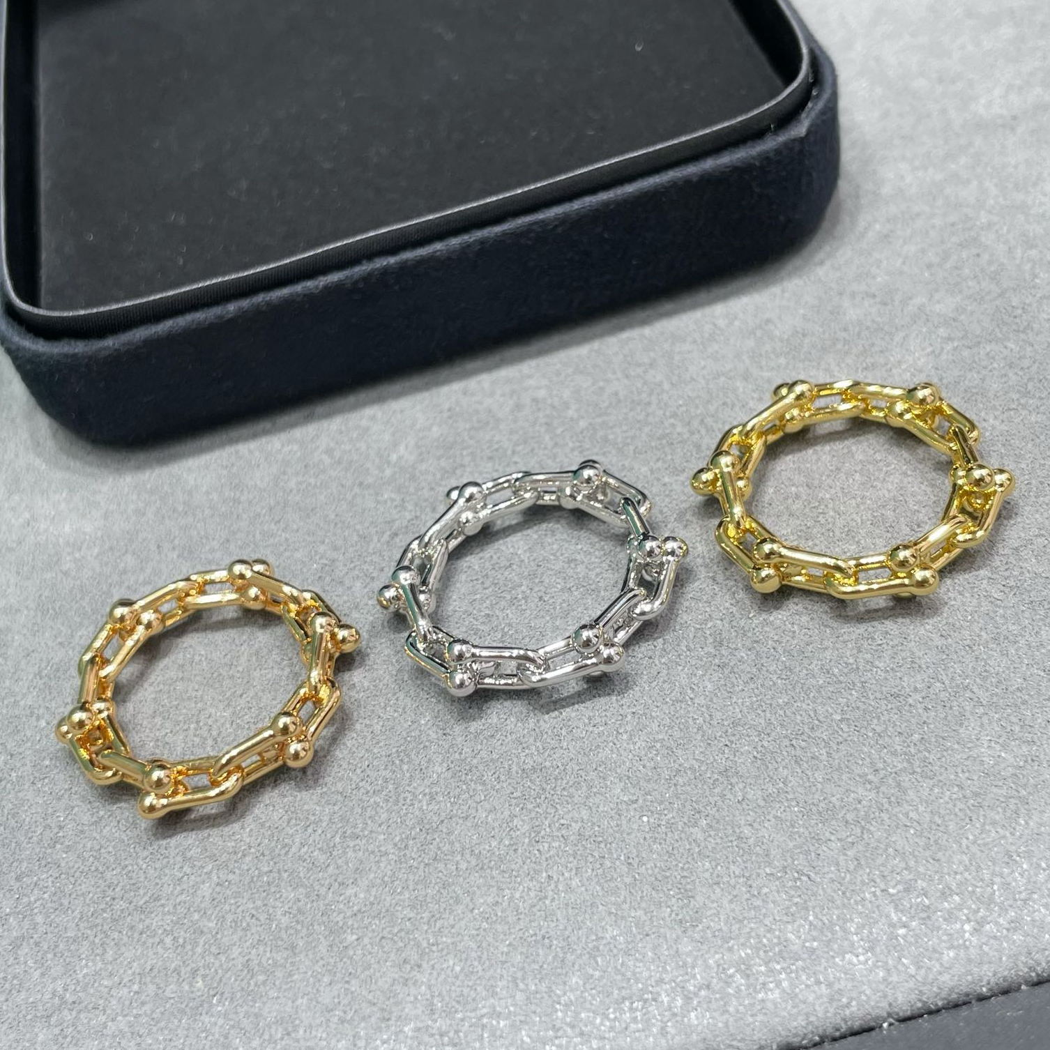 Designer gold-plated ring suitable for women size 6-9 T0P Advanced Materials 925 silver Gold plated 18K anniversary gift with box 042