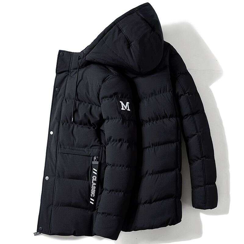 Down 2023 New Winter Men's Thickened Short Coat Removable Hood Cotton Jacket Trendy