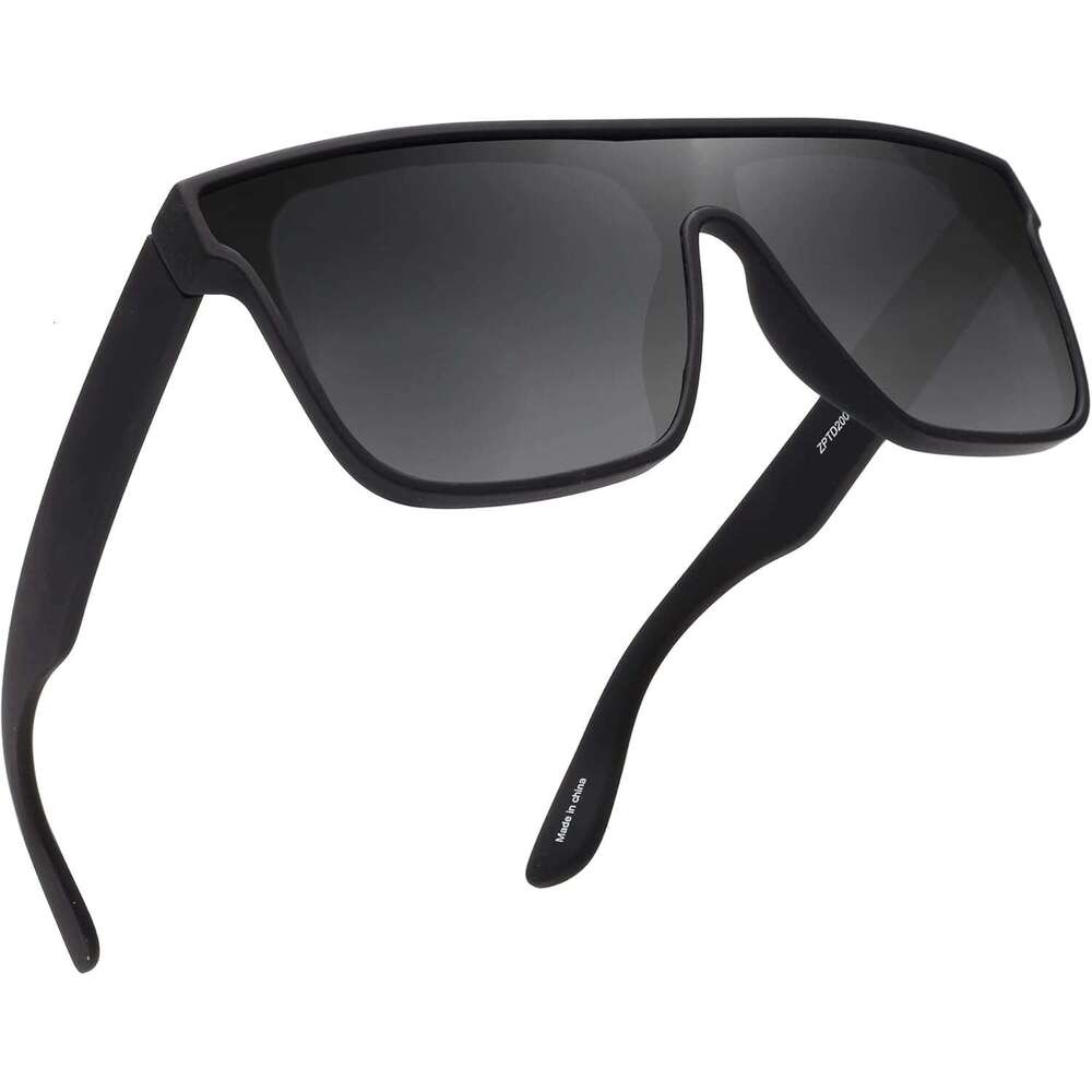 GLINDAR Oversized Square Polarized Sunglasses for Men Women, One Piece Shield Shades UV400 Protection