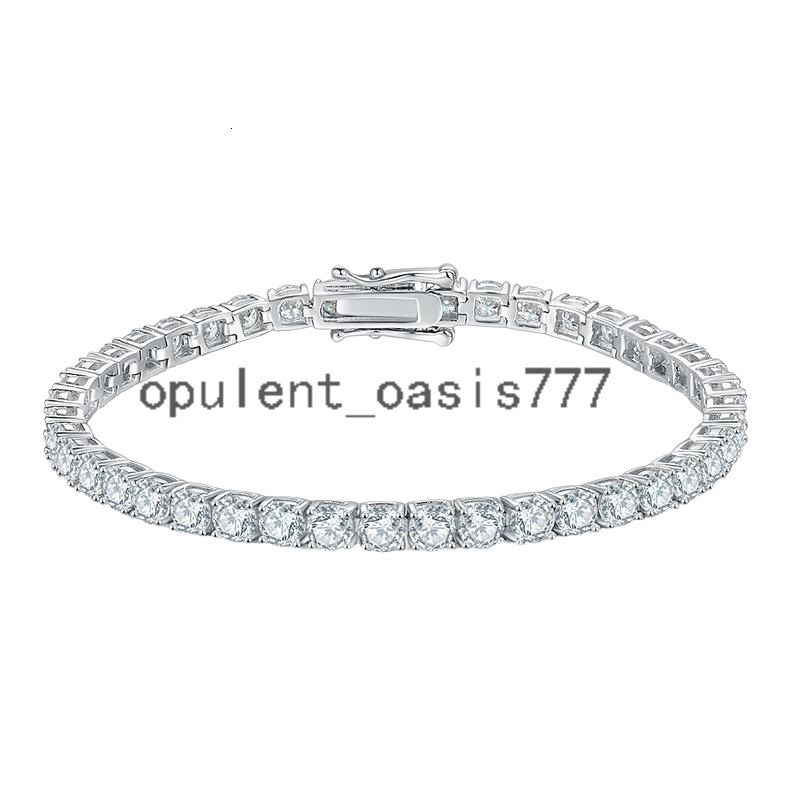 Hip Hop Jewelry Wholesale Men Women 2 3 4 5 6MM S925 Silver Iced Out Lab Grown VVS Diamond Mossanite Tennis Chain Bracelet