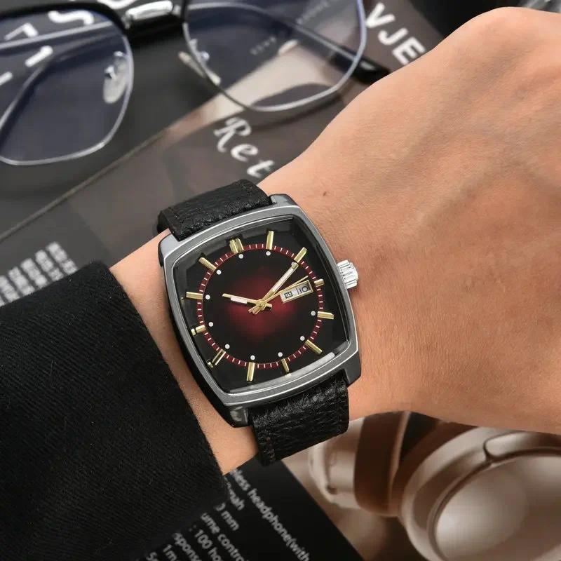 2025 Le plus récent luxe transfrontalière mécanique monnaie en bracelet mécanique masculin double calendrier automatique de style commercial méca