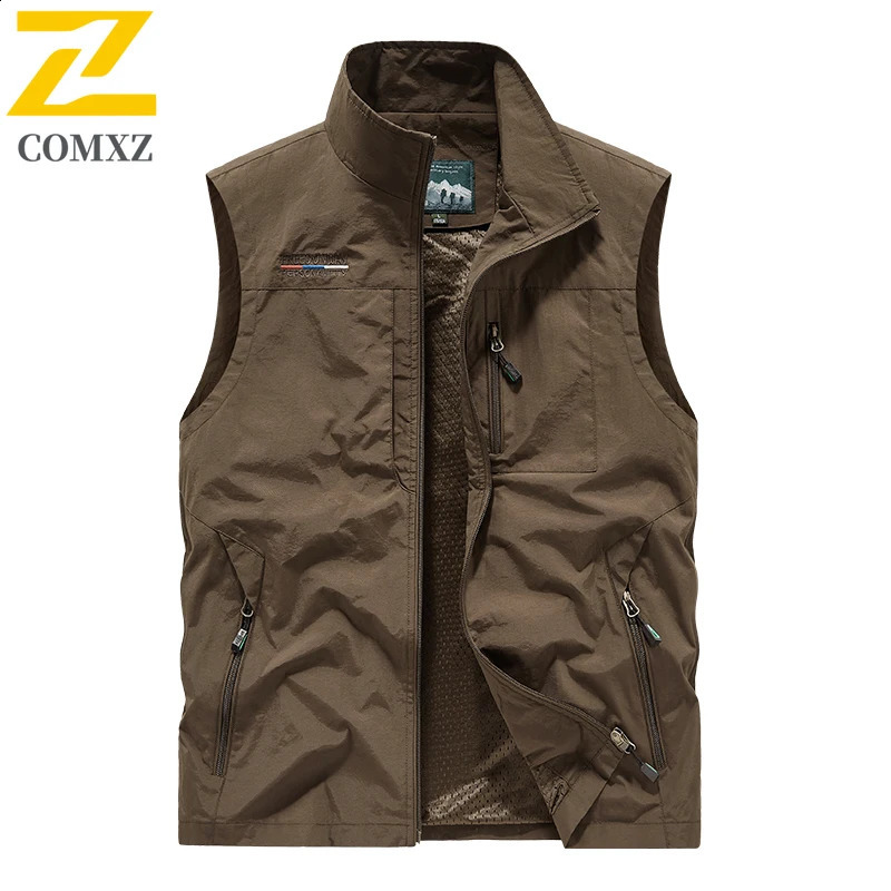 2025 Summer Mens Sleeveless Jacket Lightweight Comfortable Lined Mesh n Breathable Top Plus Size Mens Work Coat 6XL 7XL 250811
