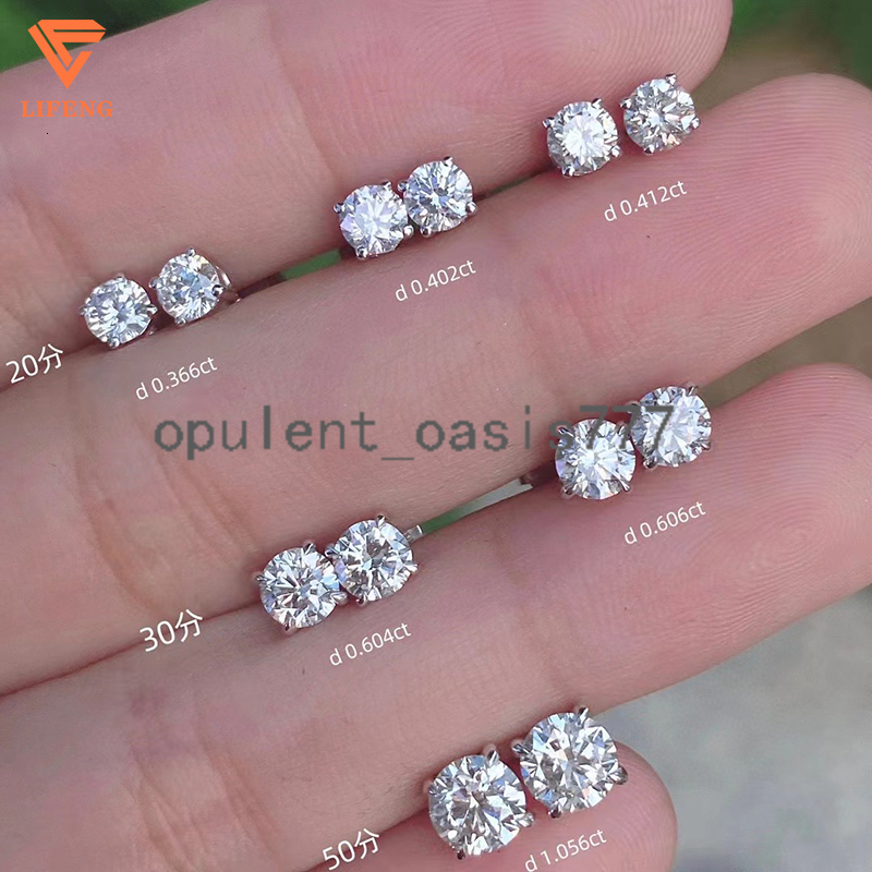 Hot Sale Waterproof Earring High Quality 925 Sterling Silver Adjustable Gold Pleated Inlaid Vvs Moissanite Hiphop Earring