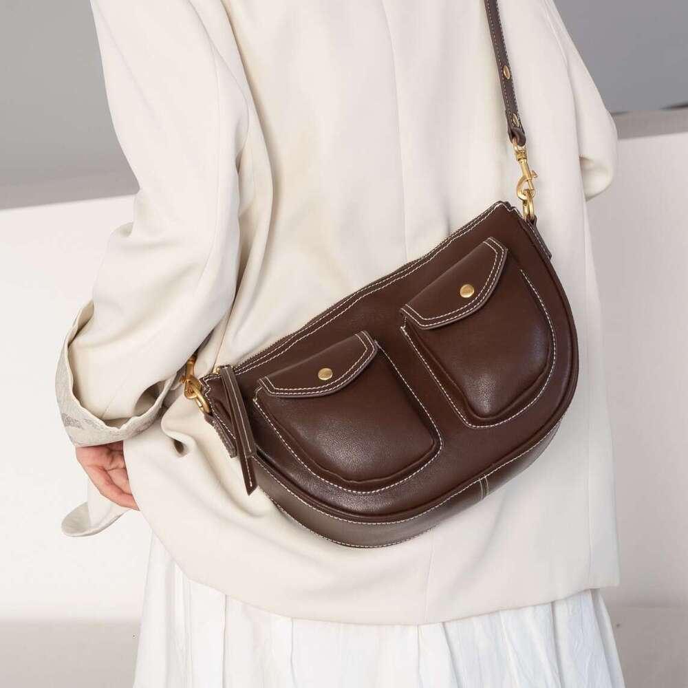Designer Bag Tote Bag Shoulder Bag Niche High-End Multi-Pocket Motorcycle 2025 New Style Elegant Single Shoulder Underarm Commuter Crossbody Baguett