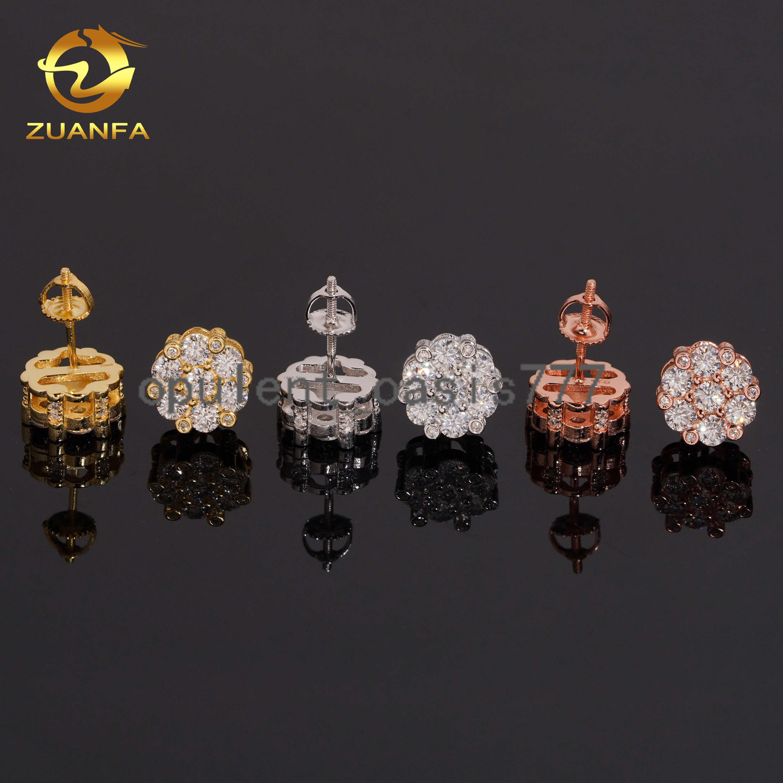 10mm Pass Diamond Tester Classic Iced Out Earring Hip Hop Jewelry 925 Silver VVS Moissanite Diamond Stud Earrings Unisex