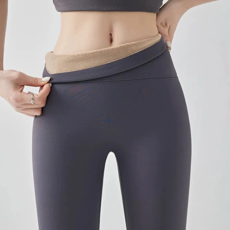 Womens Plus Velvet Thicken Leggings Autumn Winter Elastic Tight Warm Shark Pants Woman Korean High Waist Slimming Yoga Leggings250813