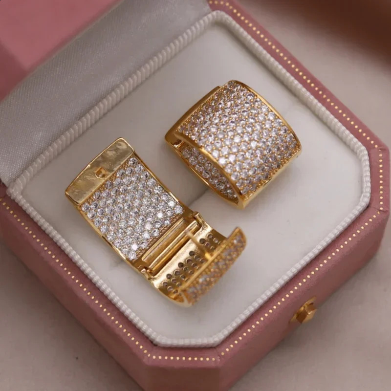 Bijoux de mode français Silver plaqués en zircon complet Elegant Womens Evening Party Party Accessoires 250815