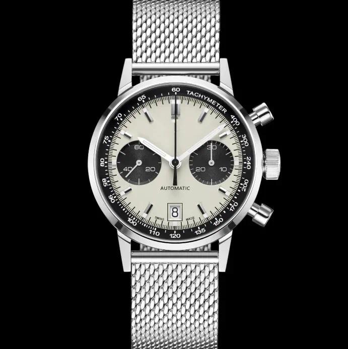 2025 New Quartz Watch Male Panda Eye Timing Large Dial Fashion Commuter Decoration Watch High Quality Luminous Watch