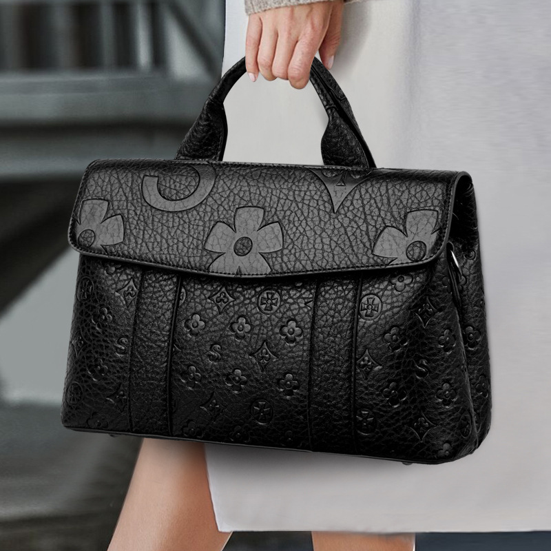 Livraison gratuite Sac de luxe Designer Sac à main en cuir souple à vente chaude imprimé de grande capacité élégant sac à bandoulière simple Sac