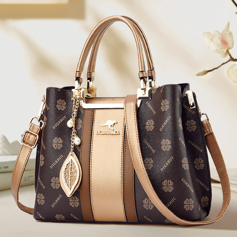 Free Shipping Designer Women's Handbag Luxury Large Capacity Vintage Tote Bag New High-end Retro Mom Bag Single Shoulder Crossbody Bag Casual S