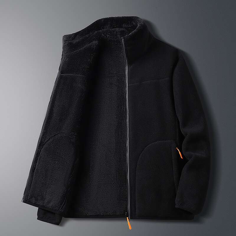 Men's Extra Thick Hoodie Double-sided Fleece Jacket