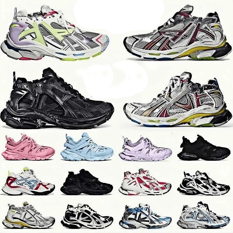 Designers Track 3.0 3XL vintage women men casual shoes P Runners sneaker 7.0 Trainers black white pink blue Bury Deconstruction sneakers 36-46 size