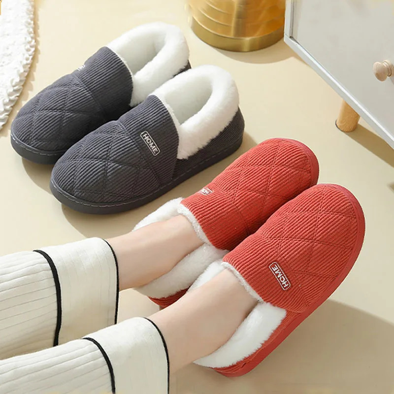 Pallene Fuzzy House Cotton slippers For Women Indoor Non-slip Fluffy Bedroom Slides Men Furry Slides Winter Warm Fur Plush Shoes 250814