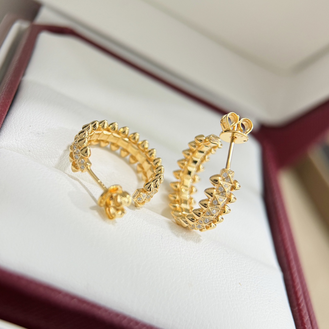 Passion 925 Silver Earrings Gold Plated 18K TOP Advanced Materials highest counter quality jewelry anniversary gift with box 012