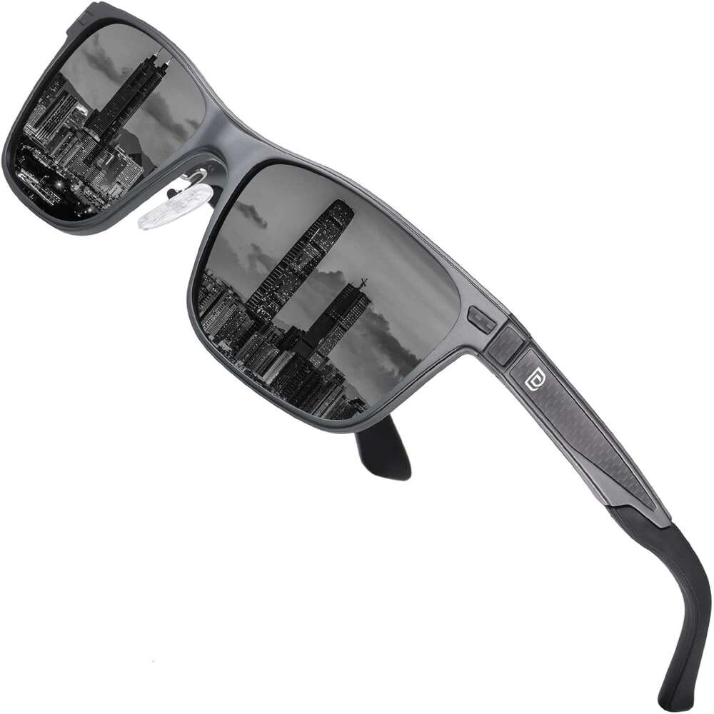 Polarized Sunglasses for Men Lightweight Carbon Fiber UV400 Protection Square Sun Glasses 8207