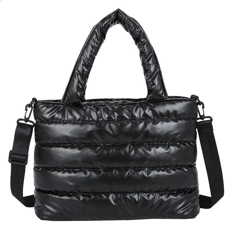 Women Winter Handbags Mobile Space Glossy Female Down Bags Cotton-padded Jacket Shoulder Handbag Items Christmas Bags250813
