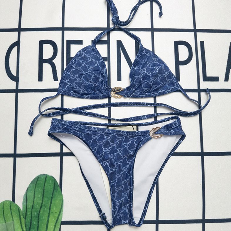 Ensemble de bikini sexy de la créatrice - Lettre de maillot de bain d'été, maillot de bain premium (maillot de bain de la mode)
