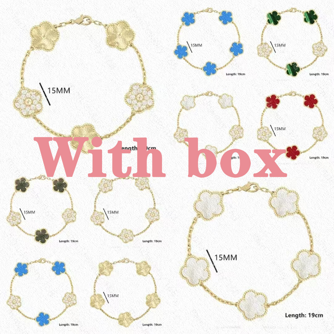 bracelet designer bracelet women With box Pattern bracelet Stainless Steel 18K Gold Plated jewlery designer for women clover bracelet bracelets l