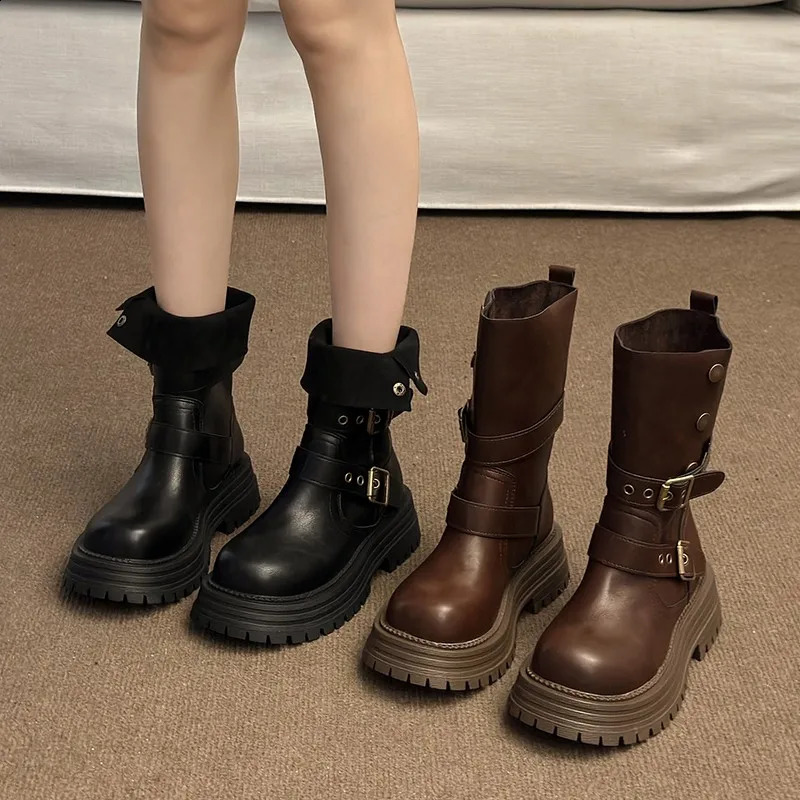Autumn Winter Woman Short Boots Fashion Korean Style Soft Bottom Anti-slippery Versatile Catwalk British Princess Boots 250814