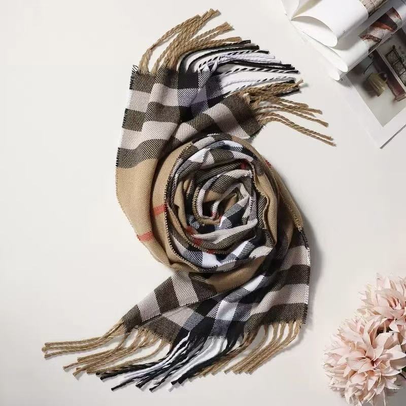 Scarf Designer Scarf For Mens Womens Winter Wool Fashion Classic Cashmere Echarpe Ring Plaid Check Shawl Homme 110