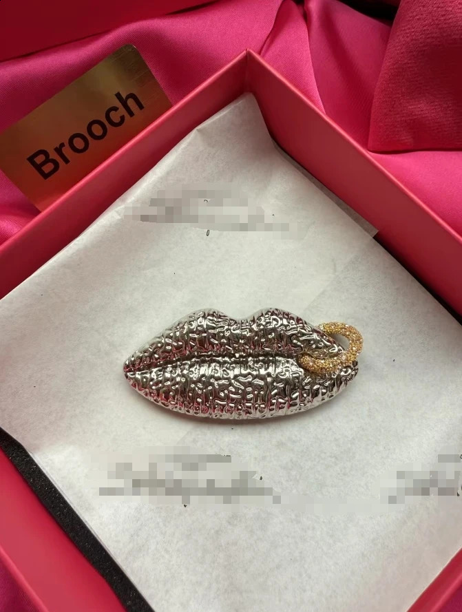 European and American Fashion Trend Niche Retro Literary and Elegant Heavy Industry Lock Style Versatile Brooch 250812