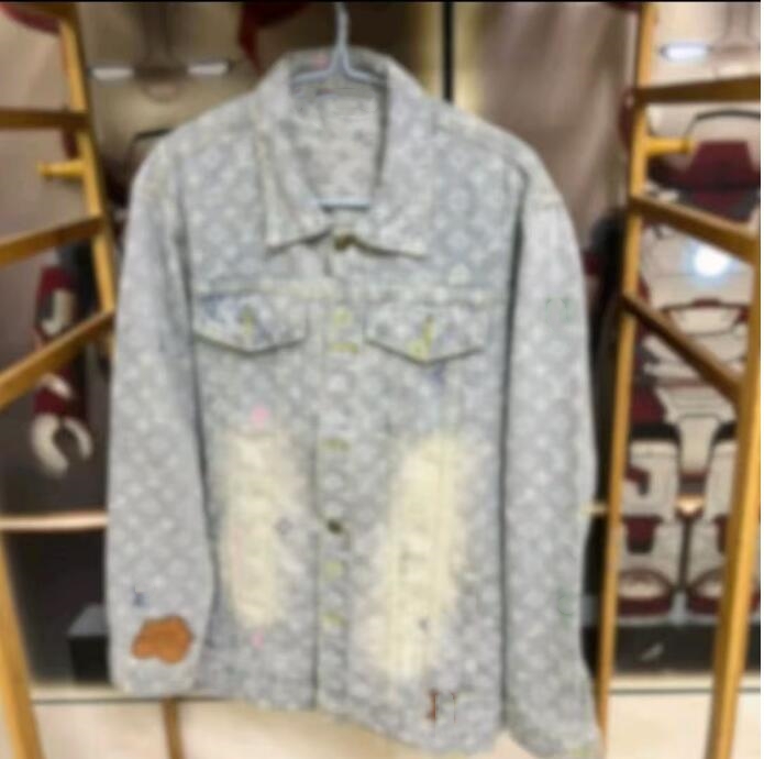Veste en jean pour hommes à manches longues, grande taille, vestes en jean de styliste en relief, manteau pour femmes, vêtements pour hommes