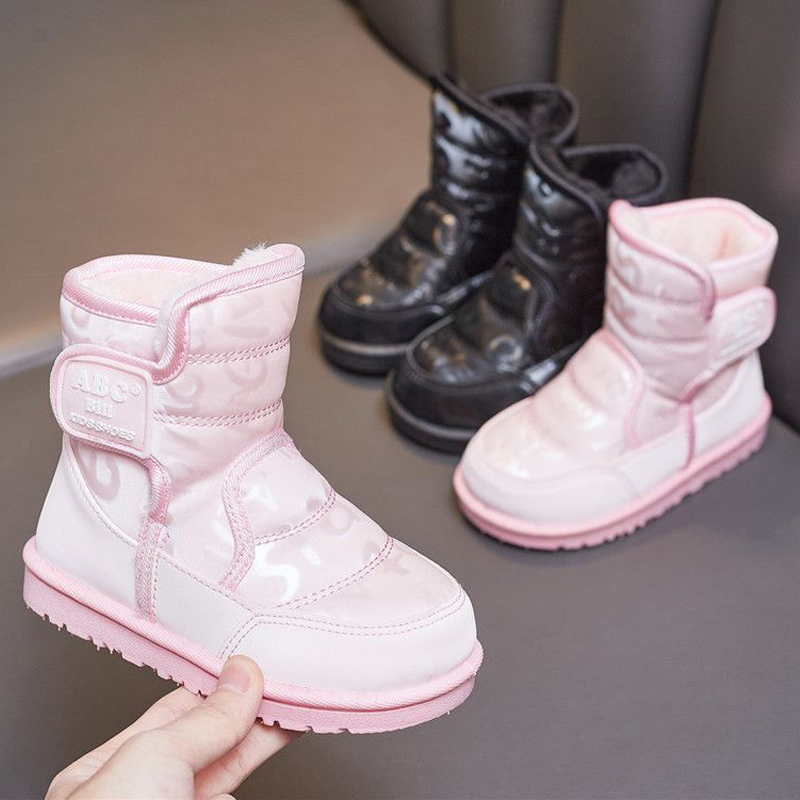 Child Shoes Kids Winter Boots for Children Antiskid Cotton Plush Girl Winter Warm Shoes Kidszworld Toddler Boy Snow Boots Sizes 24 - 35 K0292