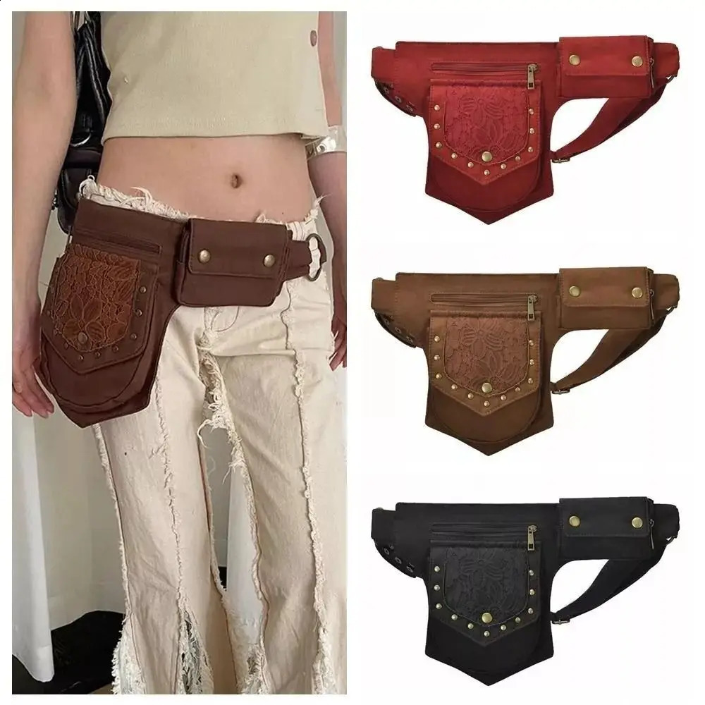Taille de la ceinture de style ethnique Packs Sac de sport multifonctionnel léger Sac de voyage rétro Crossbody 250815