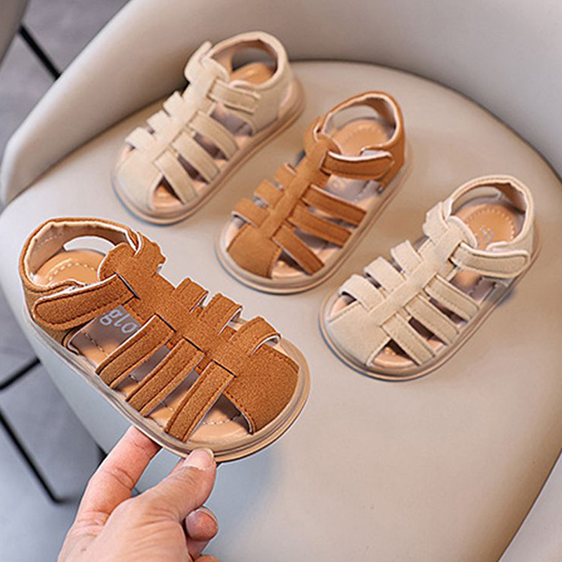 Girls Boys Sandals Princess Close Toed Summer Beach Flats Kidszworld Kids Non-Slip Lightweight Rubber Sole Sandals for Toddler Size 21 - 30 K0702