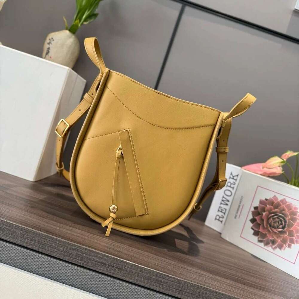 Designer Bag Tote Bag Shoulder Bag 25 New Hammock Genuine Leather Women's High-End Handbag Shoulder Crossbody Saddle Bag