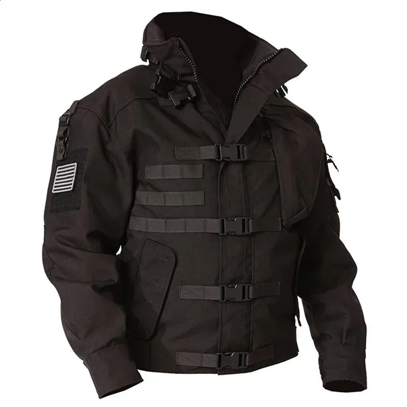 Veste de haute qualité hommes étanche à usure de vitesses multi-poches résistantes à la randonnée en plein air manteau à vent 250811