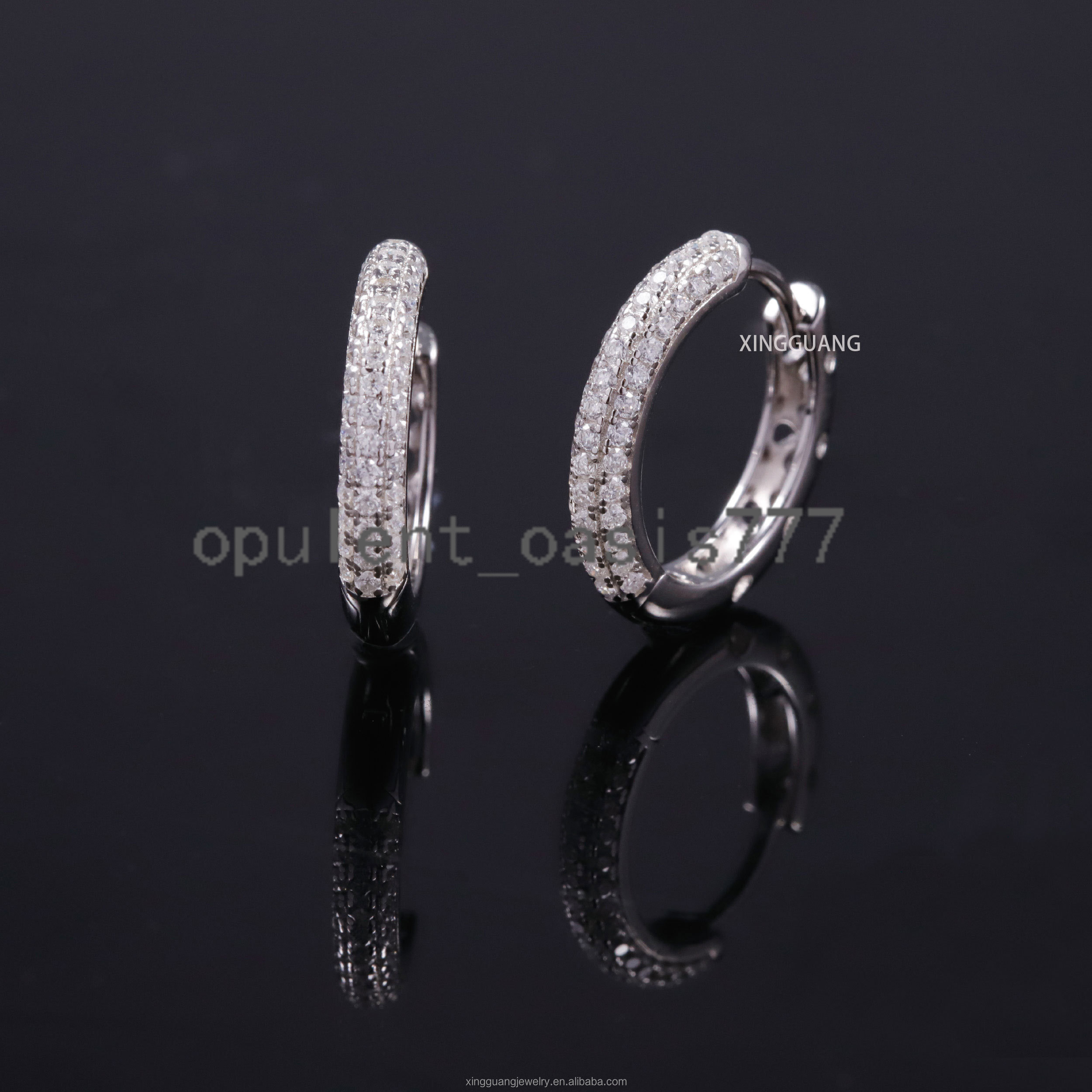 Fashion Classic Style VVS Moissanite Earrings For Women GRA Certificate 925 Sterling Silver Iced Out Diamond Stud Earrings