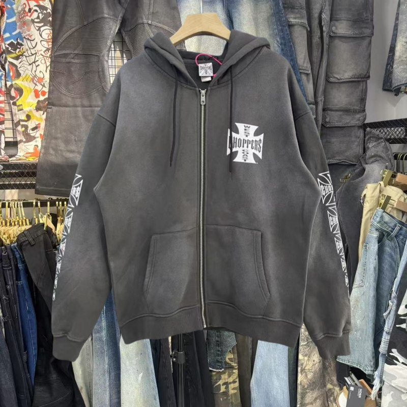 Zipper Hoodie Print Hooded Men Women Sweatshirts Harajuku Unisex Streetwear Zip Jacket