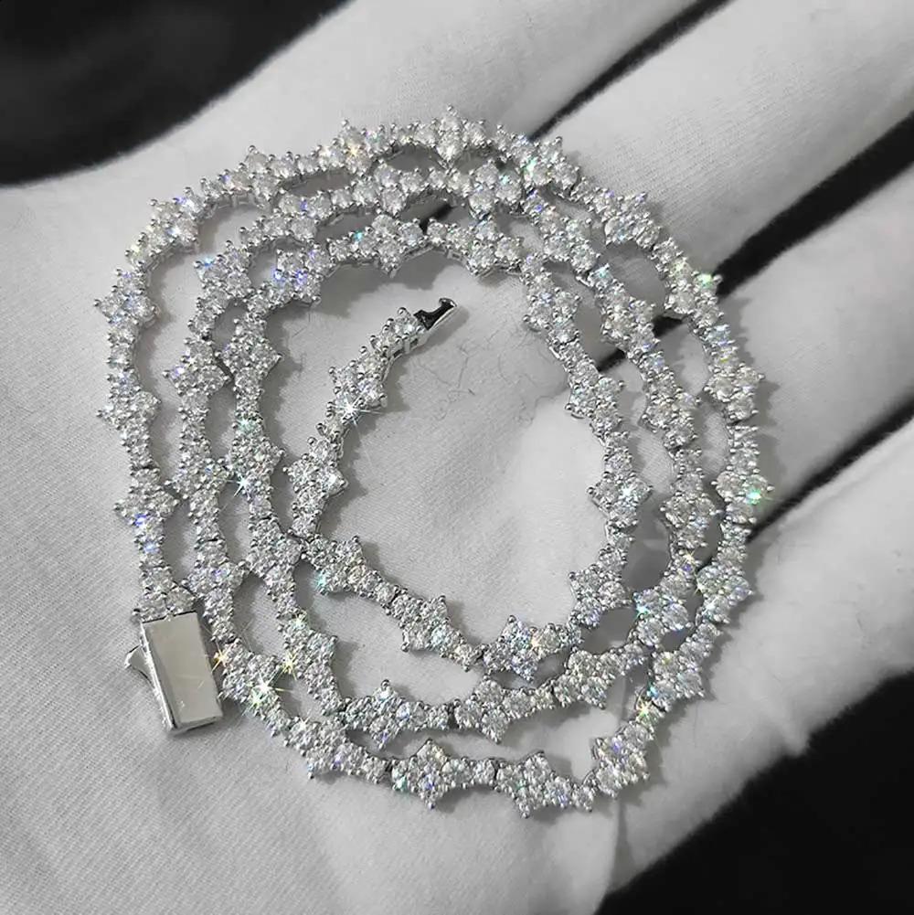 Hip Hop Jewelry Cross Tennis Necklace for Men Women Lead-Free Nickel-Free Skin-Safe Iced Out Bling CZ Tennis Chain Necklace Gift 250812