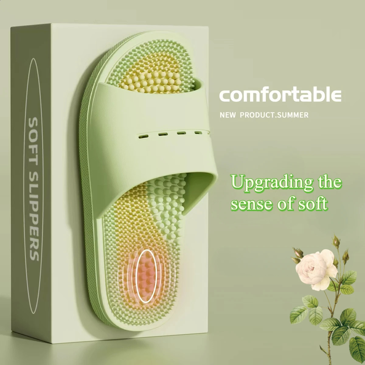 Massage Slippers for Women Men Summer Deodorant Non-slip Bathroom Sandals Casual Comfortable Relief Foot Acupressure Slippers 250815