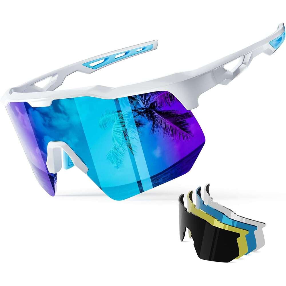 HAAYOT Polarized Sports Sunglasses for Men Women Youth Baseball Cycling Running Softball Biking Glasses 5 Lenses