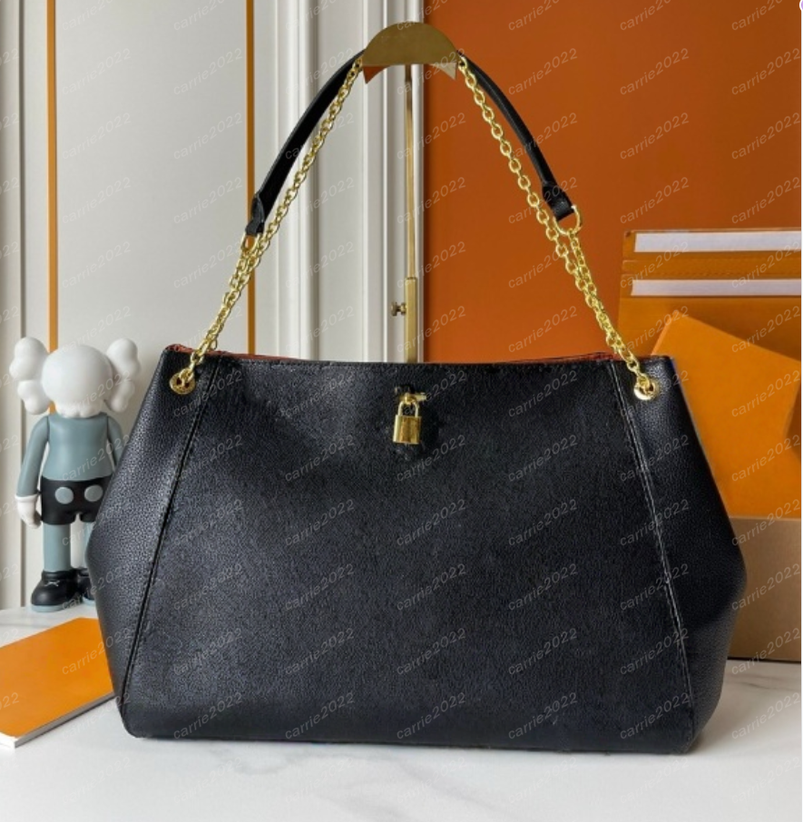 Designer Shopping Bag Women Leather Large Capacity Handbag Chain Drawstring Shoulder Bag Crossbody Bag Anytime Series M14324