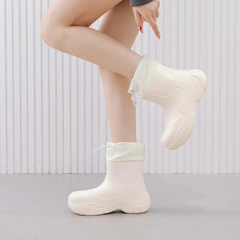 Maogu Ankle Rain Boots Women Fashion Short Rain Boot Cute Spring Comfortable Black Cartoon Footwear Waterproof Summer Outer Wear 250815