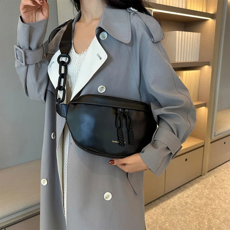 Femme crossbody coffre sac de poitrine de haute qualité sac de taille hiver