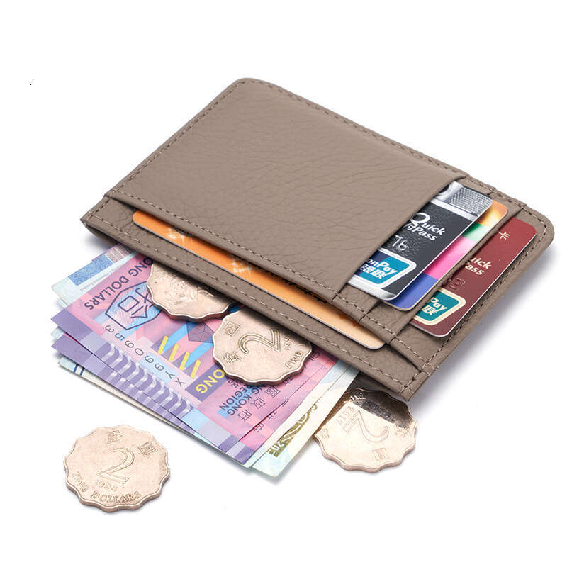 Genuine Leather Thin Women Ins New Business Holder Portable Ultra-Thin Coin Purse ID Card Case designer wallet B5 B5