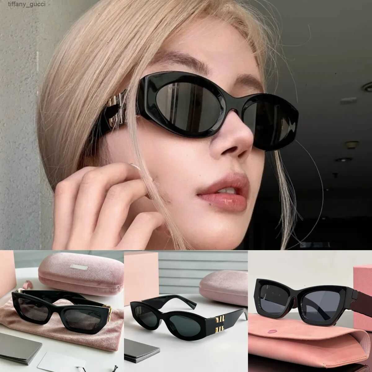 Fashion Sunglasses Designer Oval Frame Luxury Sunglasses Womens Radiation Protection UV400 Personalized Mens Retro Eyeglasses Lenses High-grade high