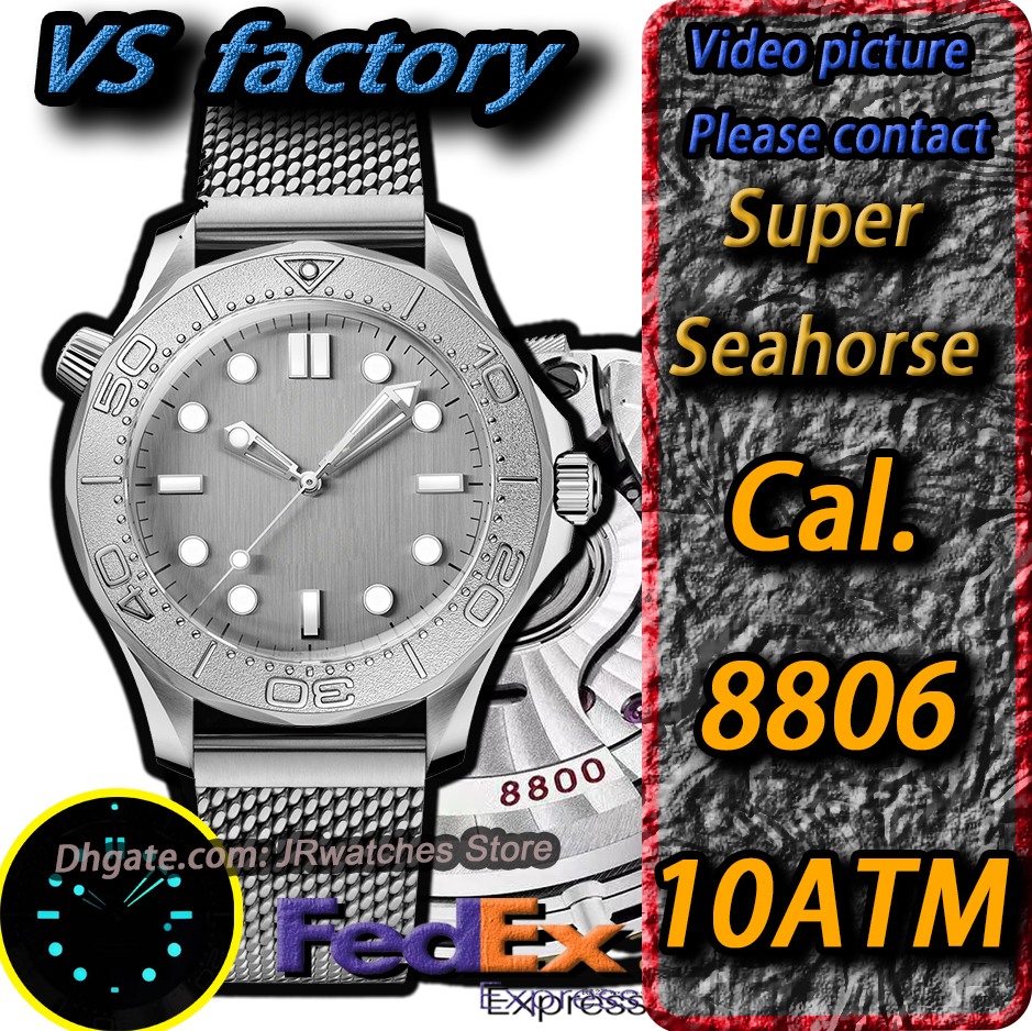 VS Factory 300 Super Watch Luxury Watches Designer Men Watch Cal. 8800 8806 Automatic Mechanical Watch Stainless Steel Sapphire Watch 100M Waterproo