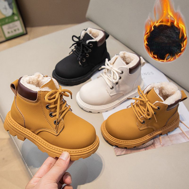 Toddler Winter Shoes Fur Girl Both Boths Plush Boys Barties de la cheville Kidszworld Baby Boots Bottes courtes pour les enfants Girls Taille 21-