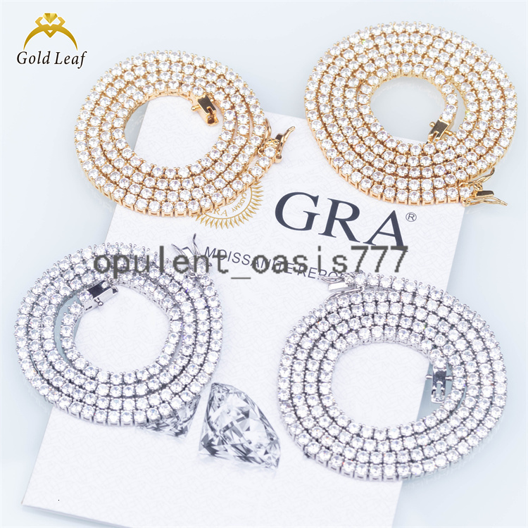 High-End Sterling Silver Custom Tennis Chain VVS Moissanite Pendants Necklace Luxury Jewelry