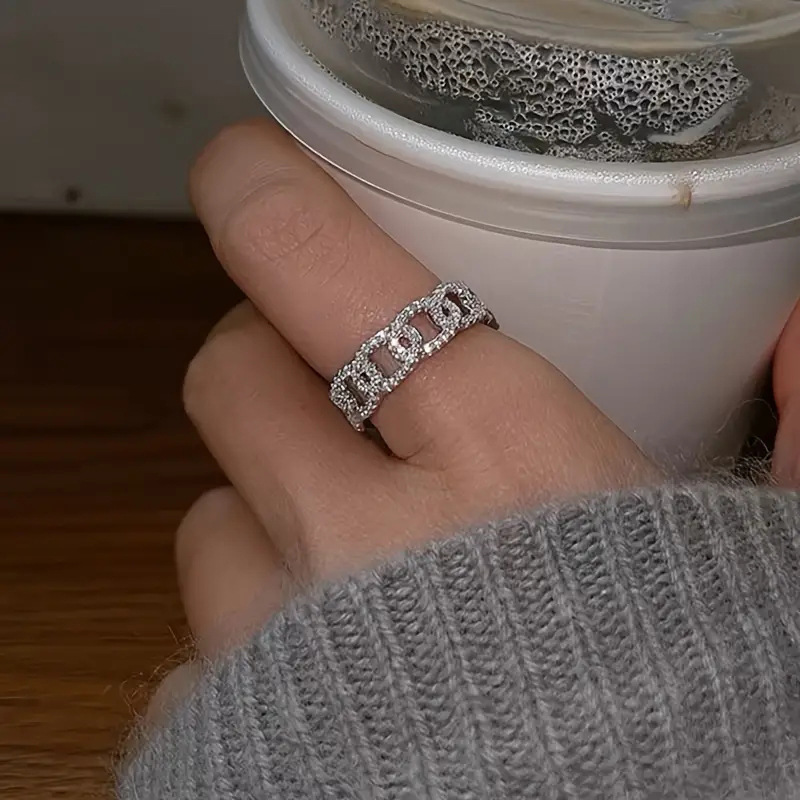 2025 Choucong Ins Top Sell Simple Fashion Jewelry 925 Sterling Silver Fill Pave White 5A Cubic Zircon CZ Diamond Gemstones Party Eternity Link Chain