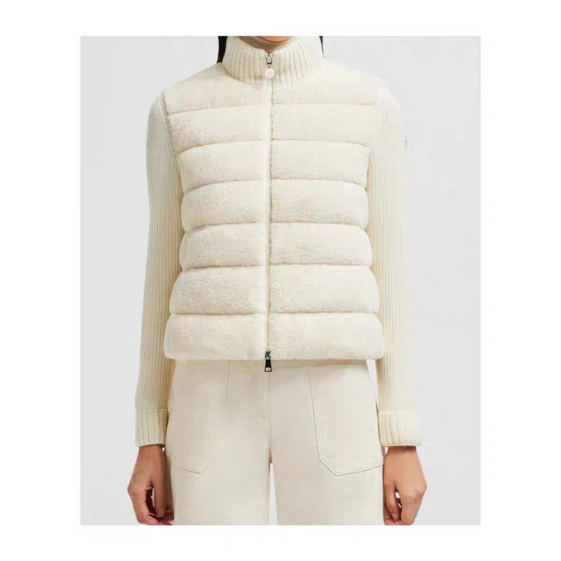 2025 Autumn Winter Down Women's Jackets Zipper Fleece Stand Collar Letter Print Pockets Woman's Coats Short Thin Outerwear MKDFWD25003