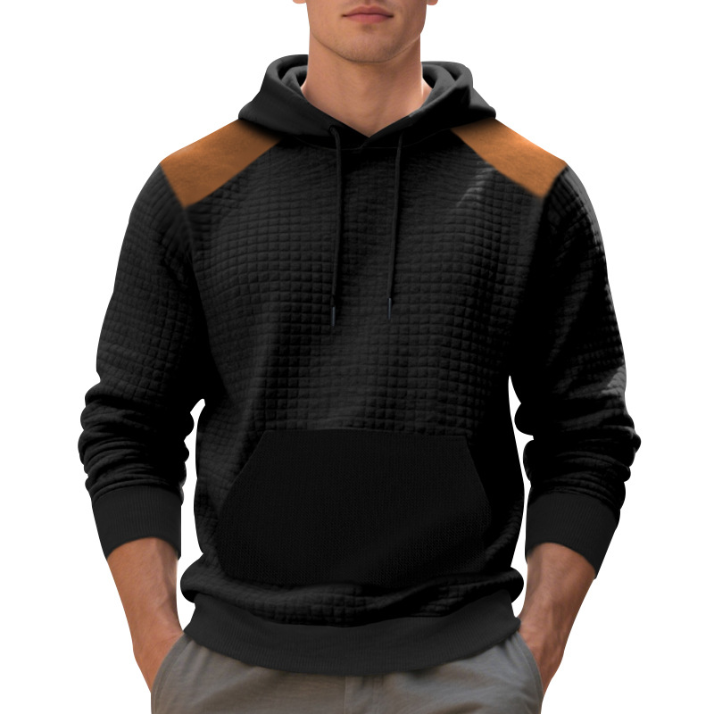2025 Hoodie de créateur Bloc de couleur masculine Jacquard Hoodie avec de grandes poches de taille européenne S-3XL