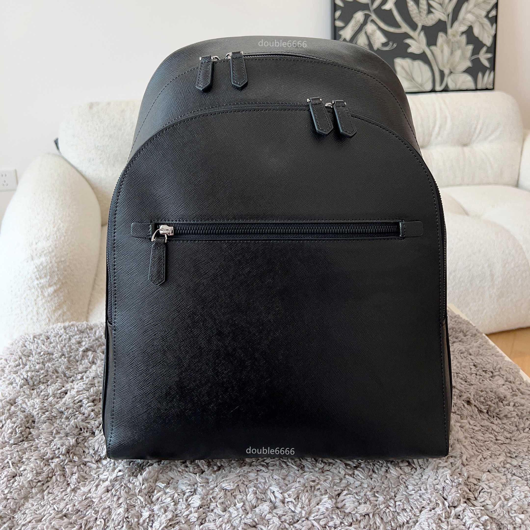 Designer Men's Black Business Cowhide Backpack Casual Office Travel Bag Luxury Briefcase Computer Bag Fashion Women's Messenger Bag Dai