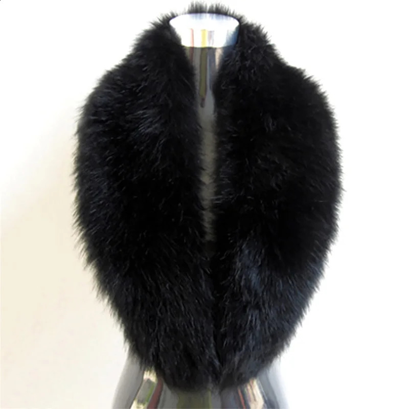 Faux Fox Fur Collar Scarf Thick Fur Shawl Collar Wrap Neck Winter Neck Warmer Scarf Down Jackets Hood Fur Decoration 250812