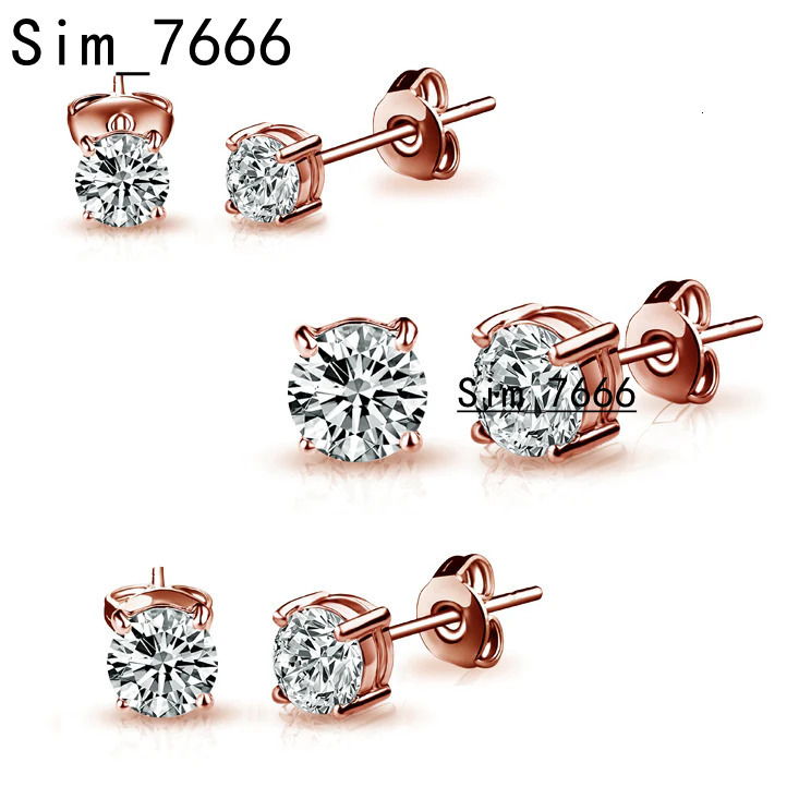 Classic Moissanite Earring 925 Sterling Silver D Color VVs Diamond Fancy Moissanite Stud Earrings